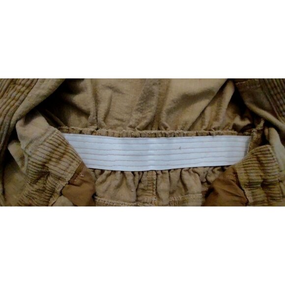 12th Tribe Style For The Global Soul Brown Cordoroy Jumpsuit Size S/M Dolman Slv - Picture 4 of 12